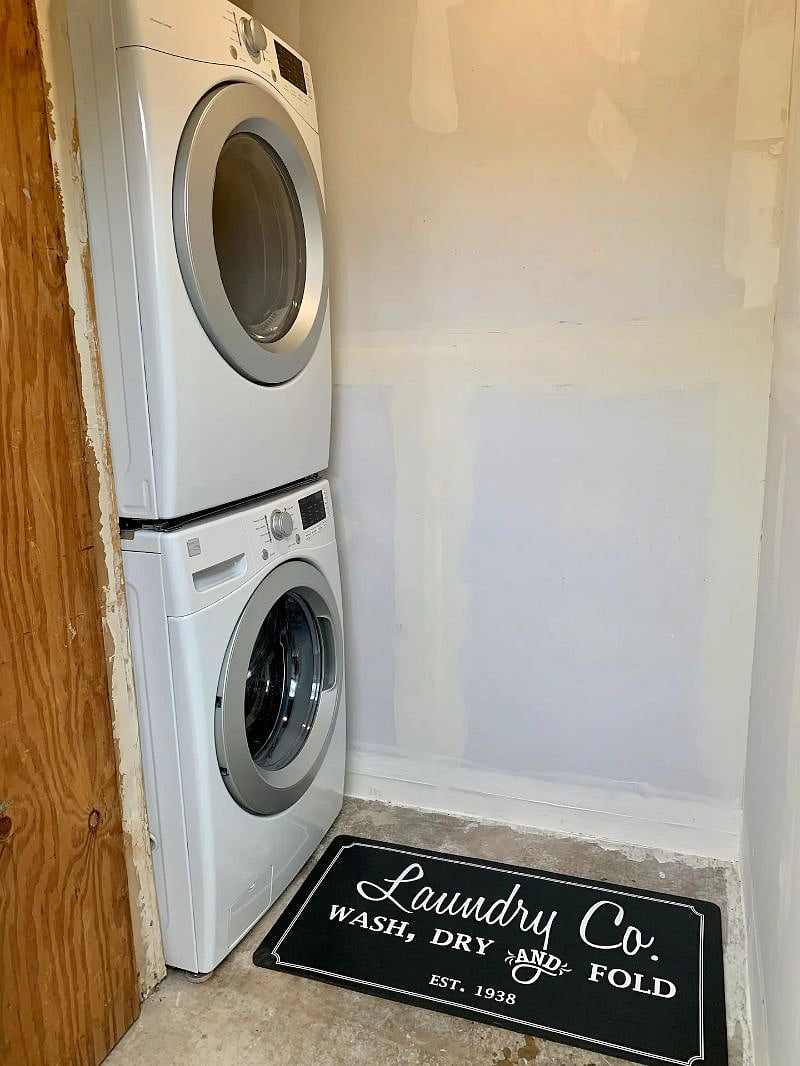 Free, private washer and dryer