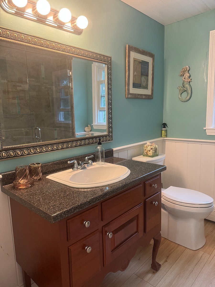 Newly renovated bathroom on second floor