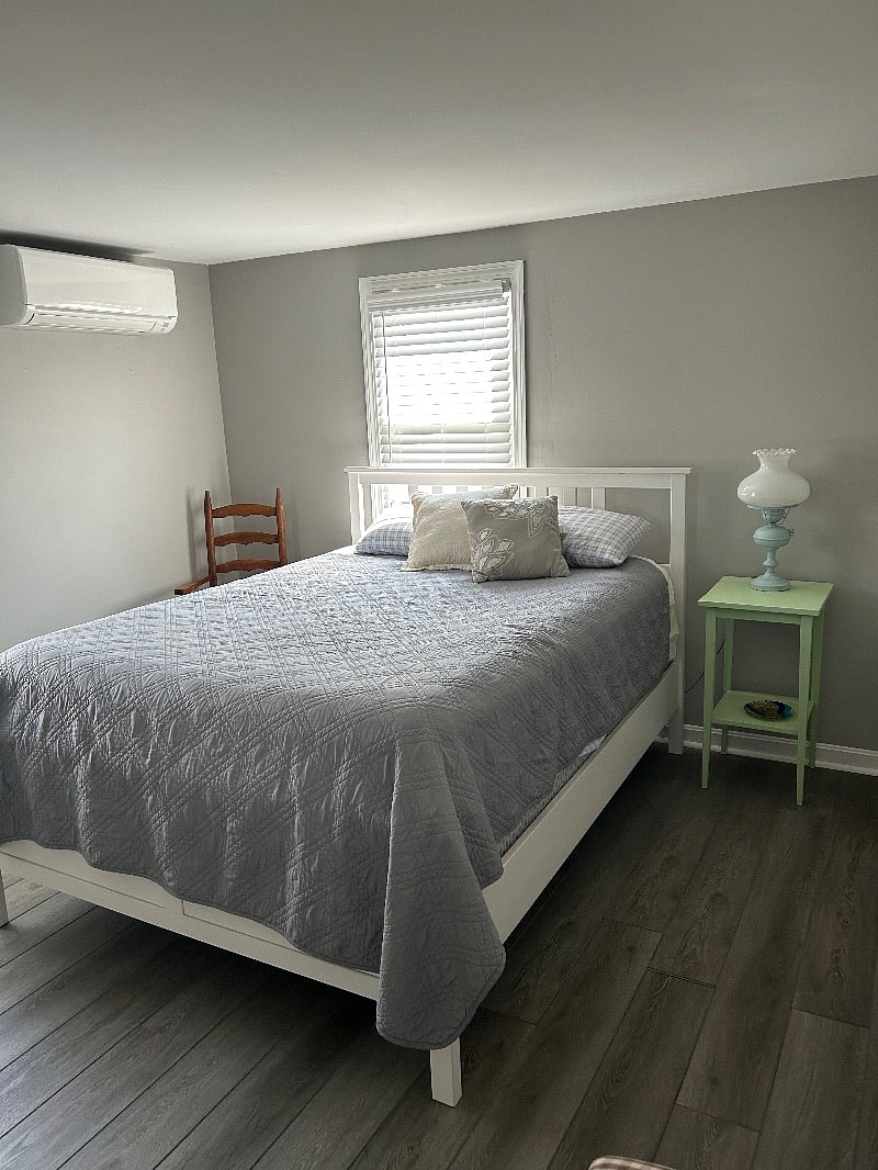 Bedroom #1
Queen bed, closet, bureau, mini split for heat and AC