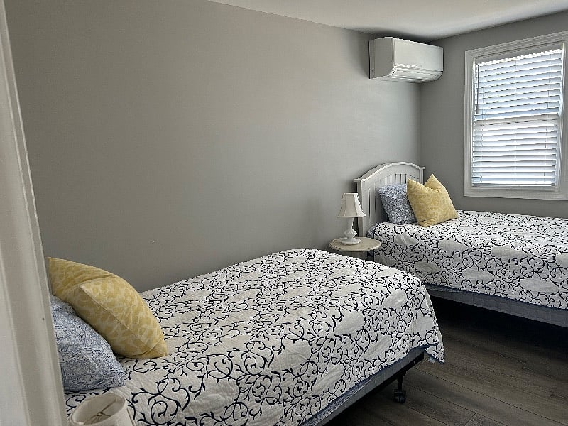 Bedroom #2
Two twin beds, closet, mini split for heat and AC