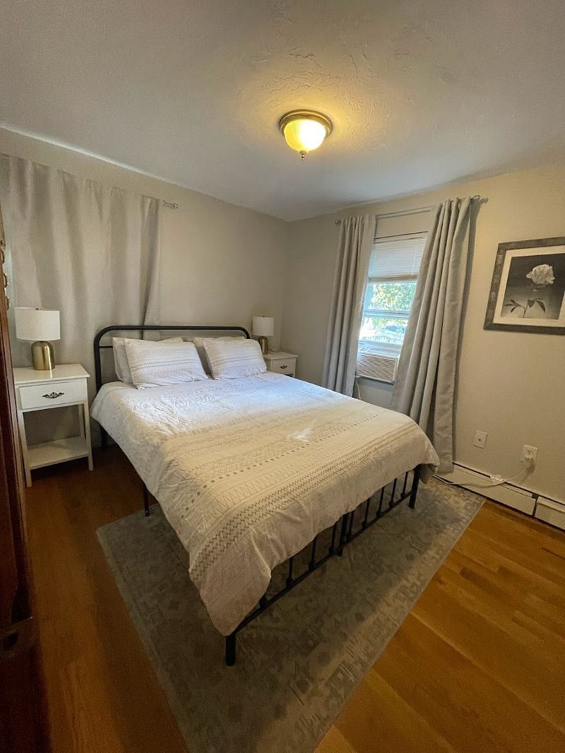 Bedroom 1 on the main level. Queen size bed.