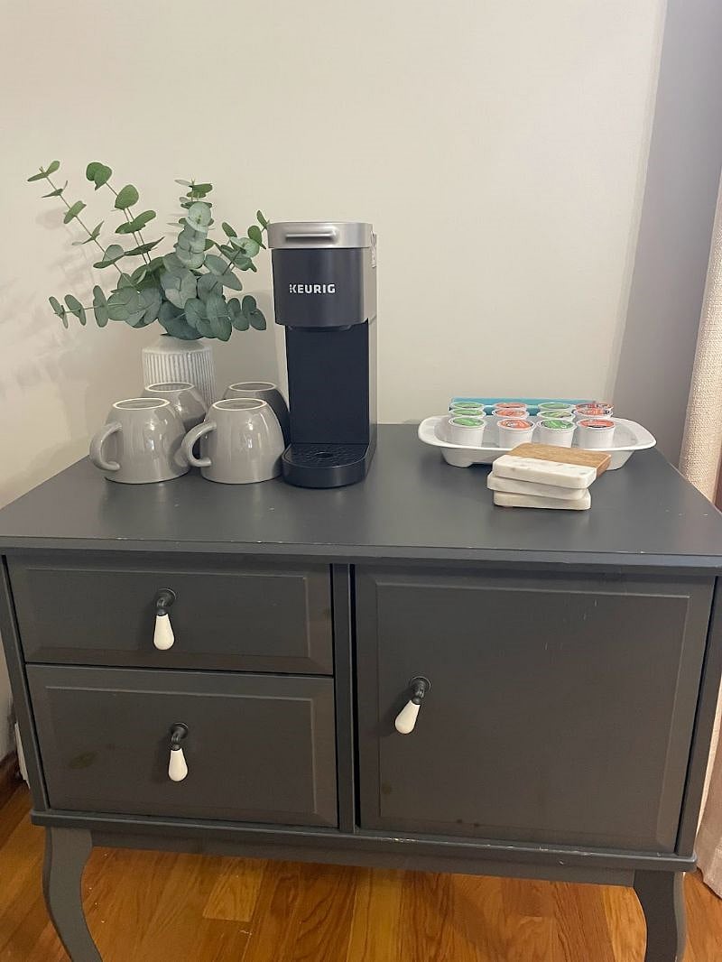 Coffee bar with Keurig