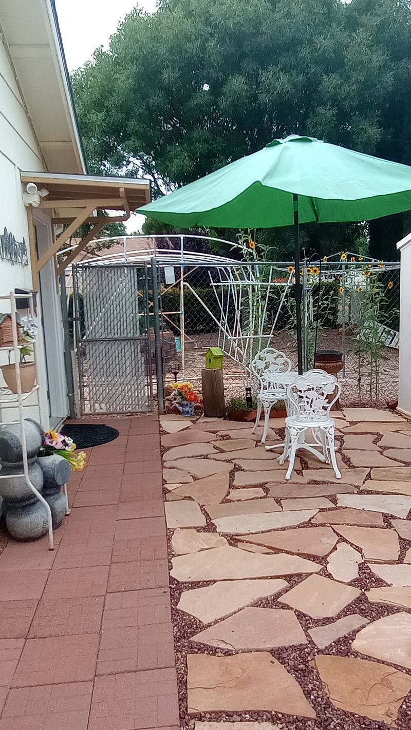 Outdoor patio area