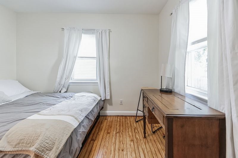 First Floor bedroom with winter comforter to keep you cozy