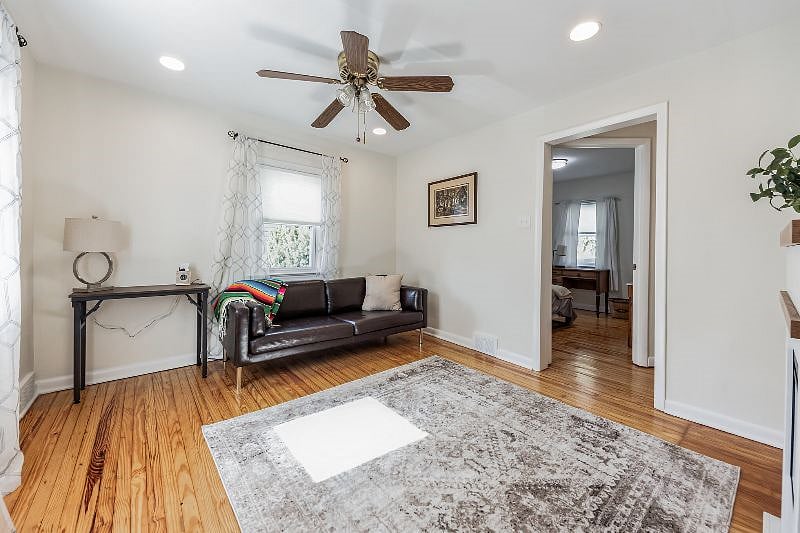 Office/reading area with electric fireplace workstation