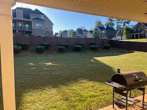 Backyard with grill