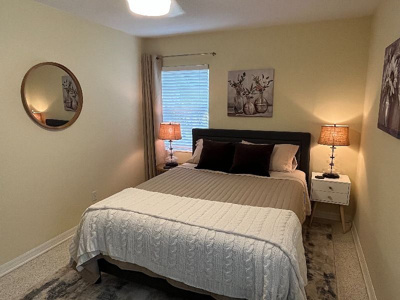 The bedding is cool and breathable, but warm and inviting.