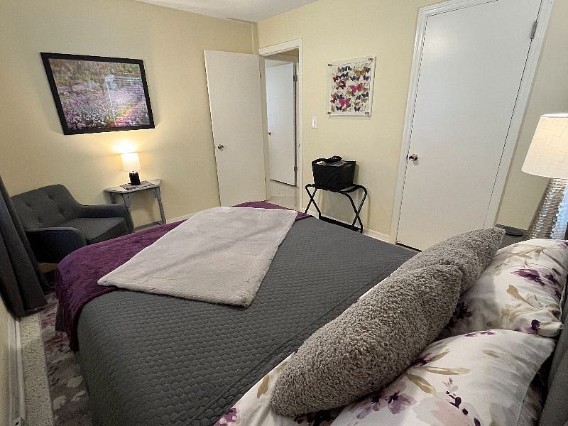 All bedrooms are complete with spacious closets, side chairs, and luggage racks to make your stay as comfortable as possible.