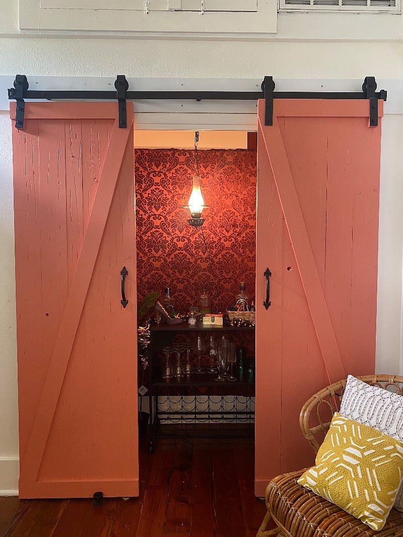 Doors closed? It's just a closet. Doors open - your own personal bar (your tequila is already waiting!)
