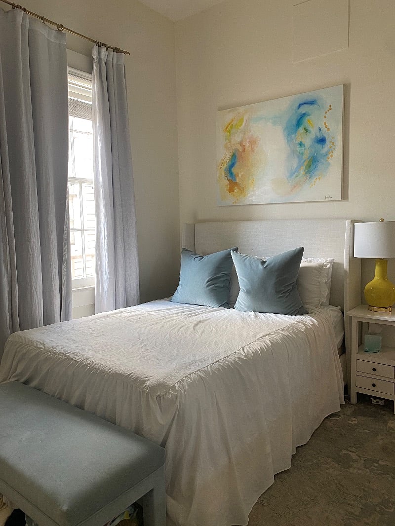 This bedroom now has different furniture but still fully furnished. Will update when able. Bedroom gets beautiful natural light.