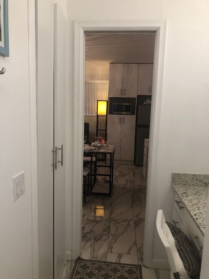 View from powder room