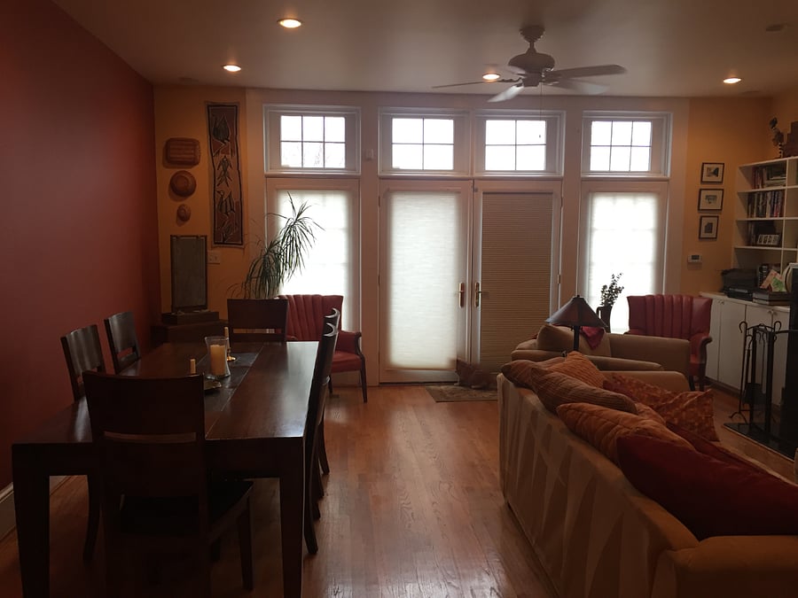 Access to dining area and family room