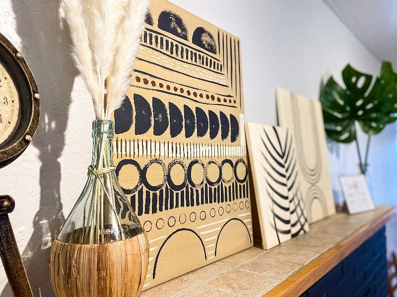 Living Room | Hand-painted Art & Cozy Decor
