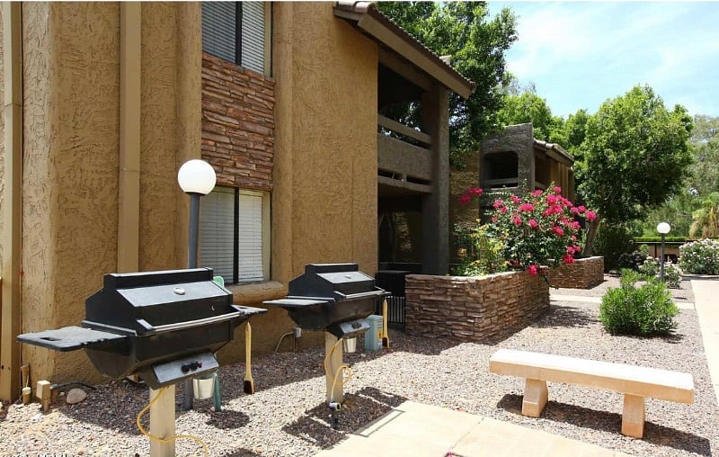 BBQ area right in front of patio