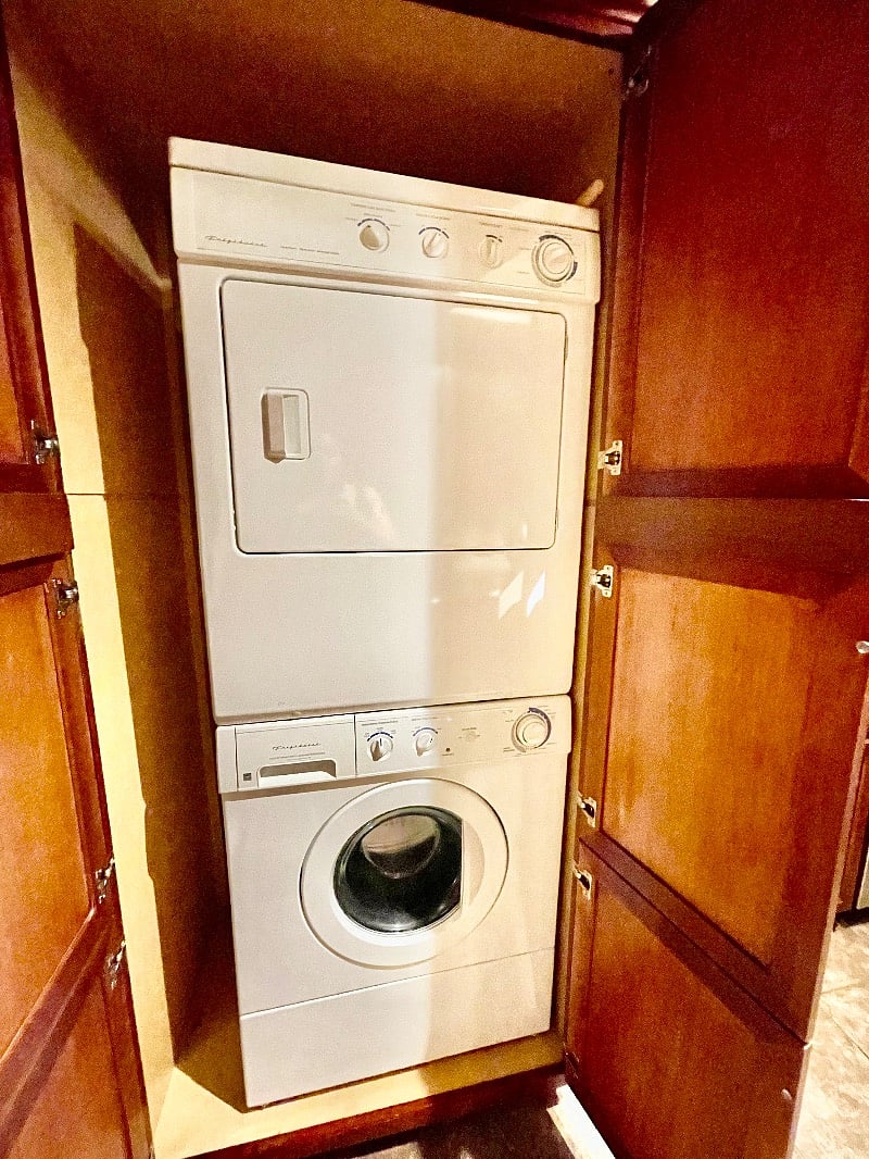 Washer and Dryer in Kitchen Area