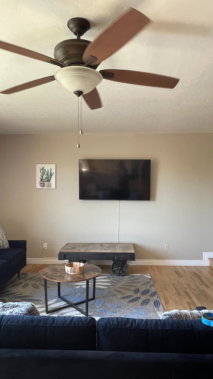 main living room with 65" Smart TV