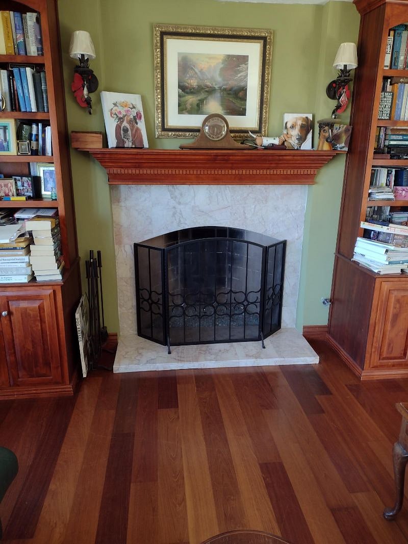 Living room fireplace