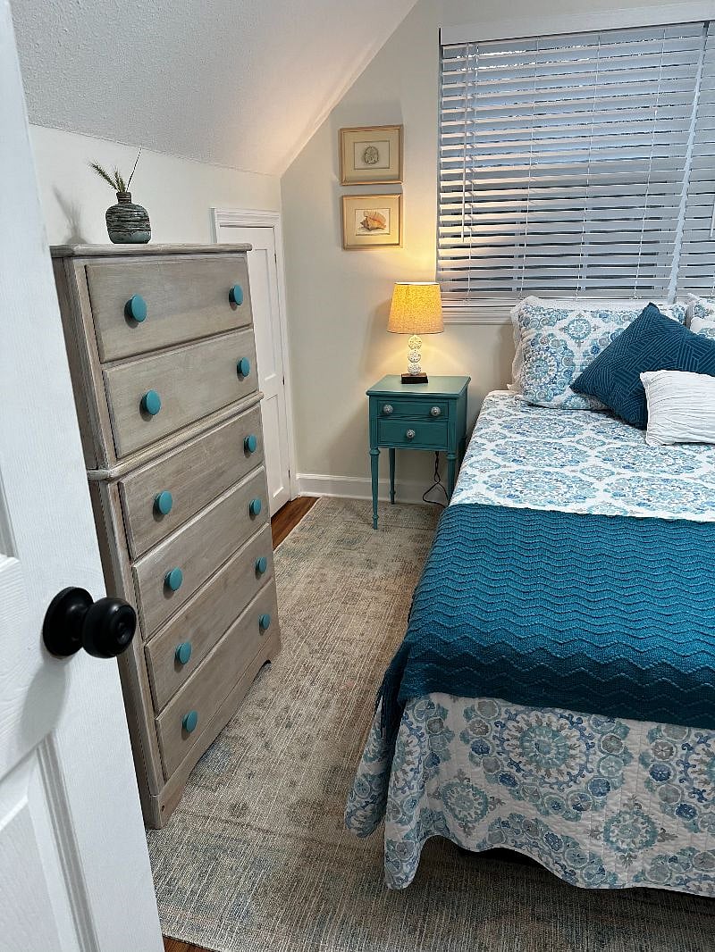 Upstairs bedroom with dresser