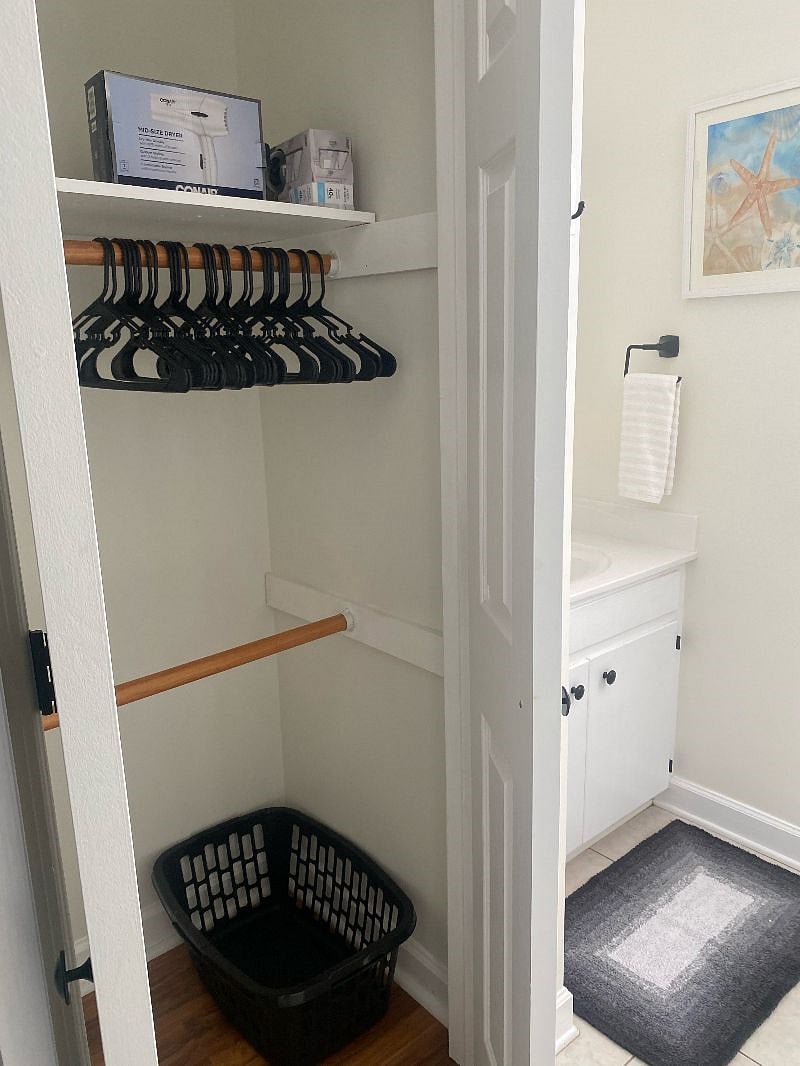 Upstairs bedroom closet