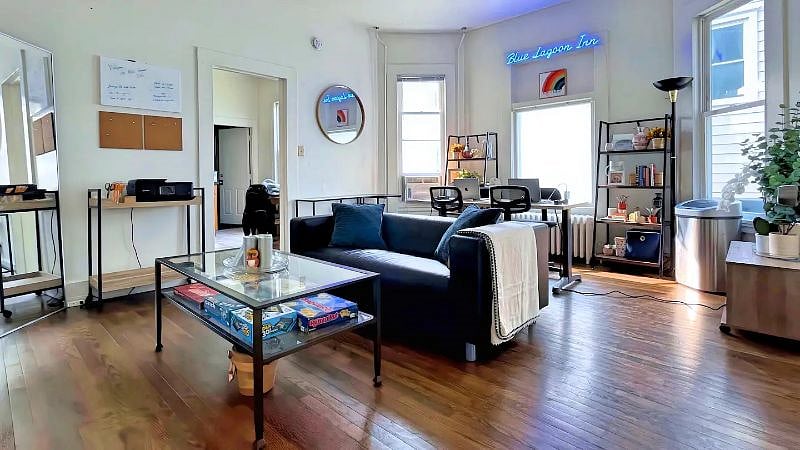 Coworking space with high-speed wifi, printer, paper, stapler, tape, and everything you need to work remotely.