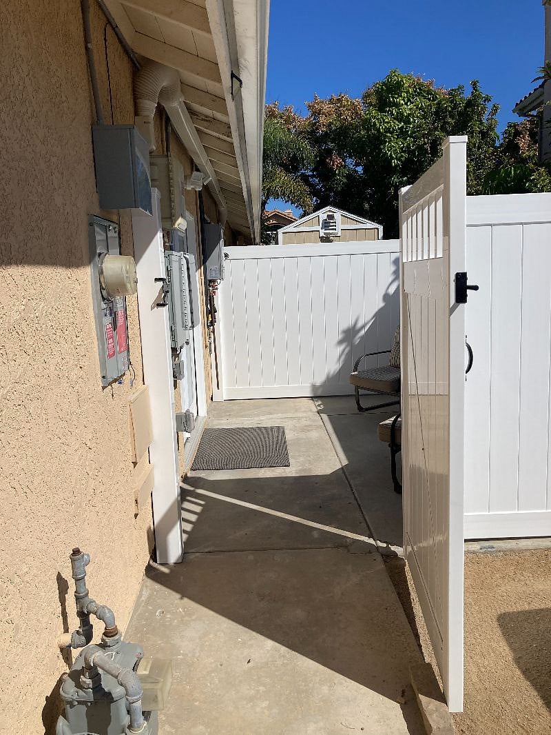 Gate into private patio