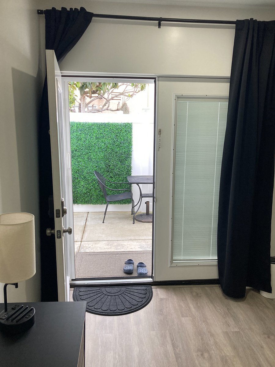 Exit out to patio area.