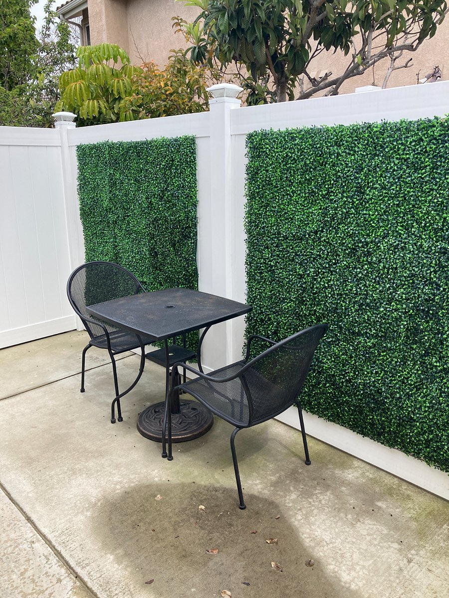 Private patio seating area.