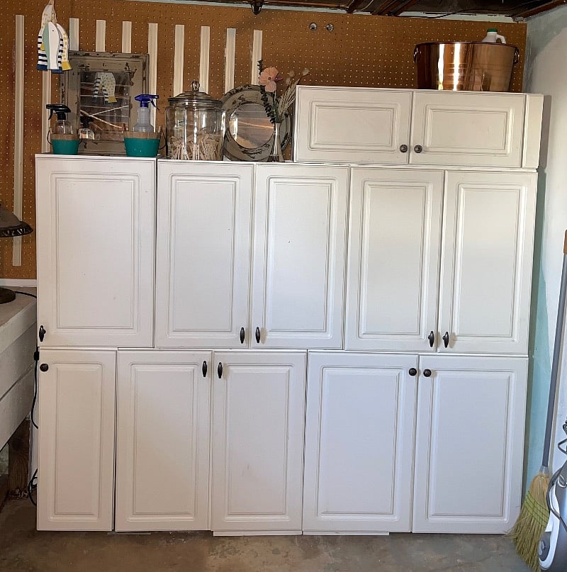 New cabinets in the storage room!
