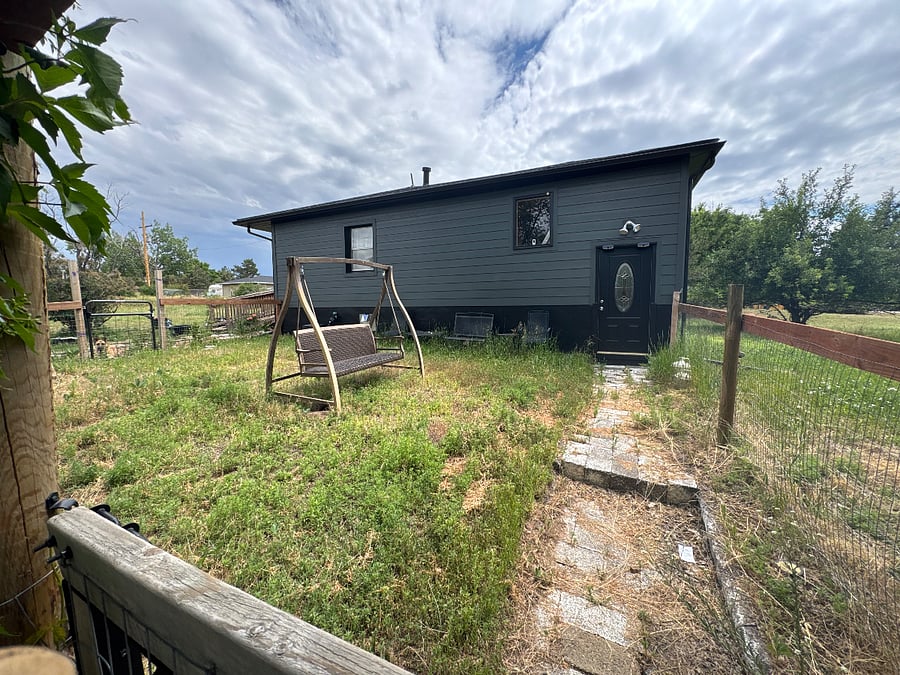 Side yard from the front gate
