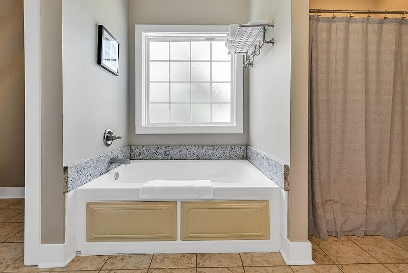 Soaking tub to relax after a long shift 