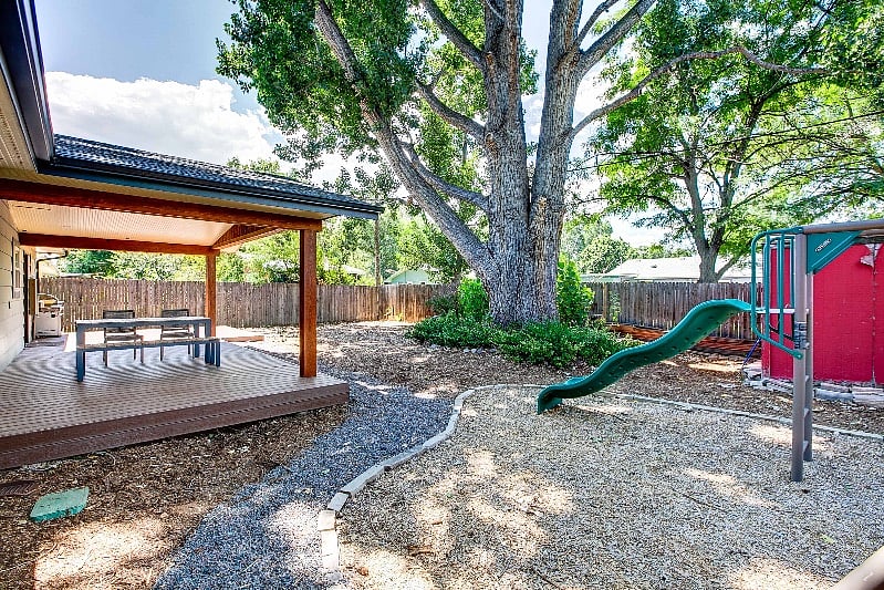 Large covered patio