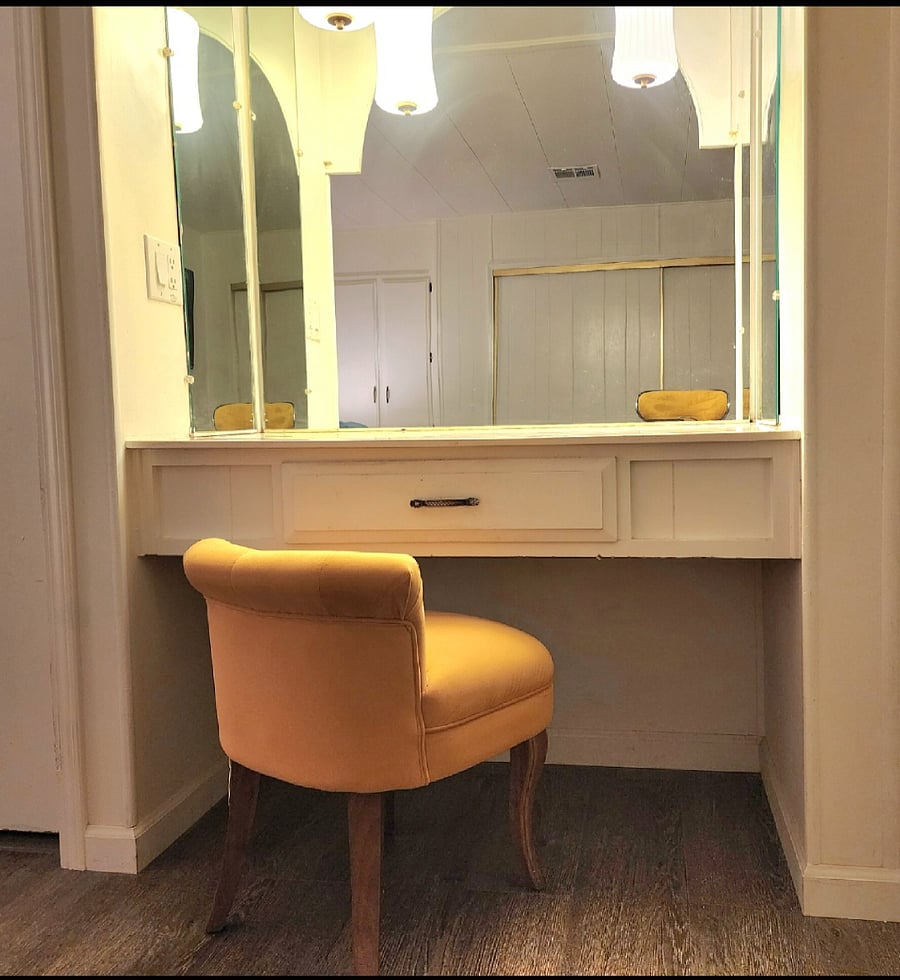 Vanity in master bedroom.