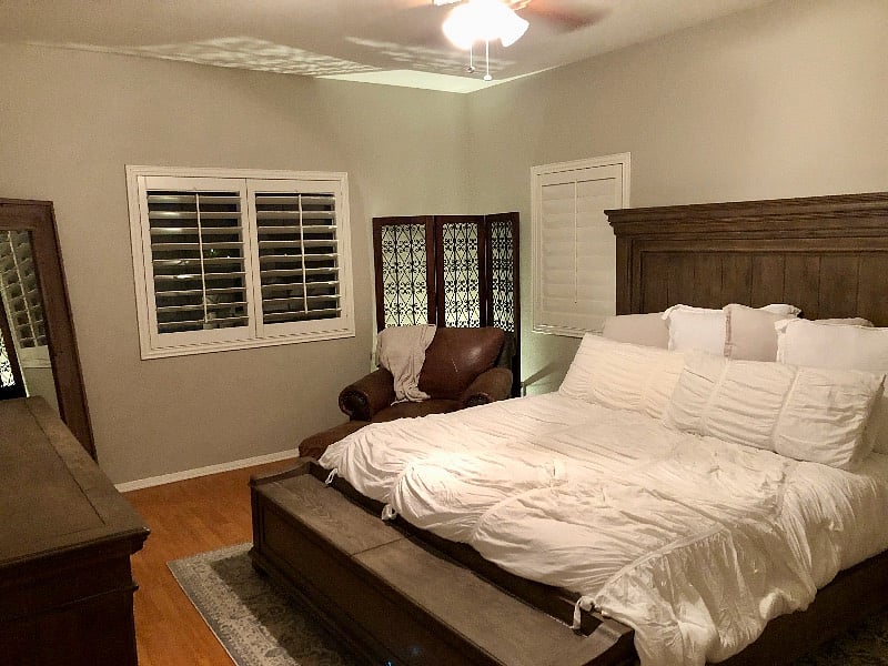 Quality plantation shutters create darkness for day sleepers.. 