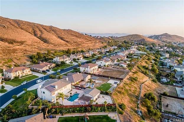 Aerial of neighborhood 