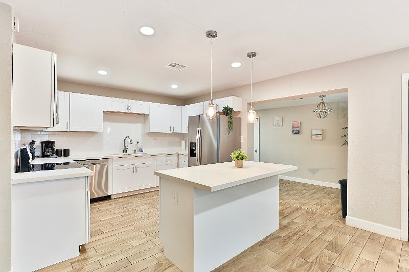 Island in the kitchen
