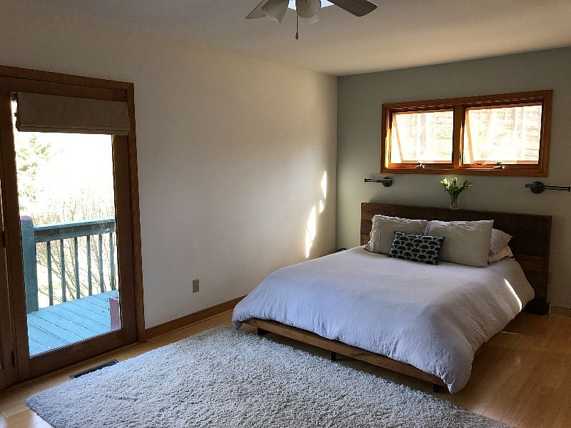 master bedroom with access to back deck