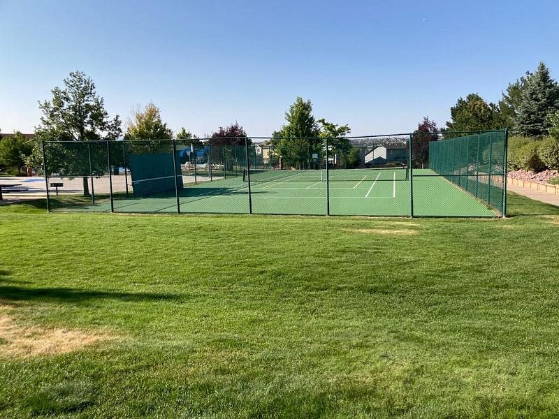 Tennis court in community
