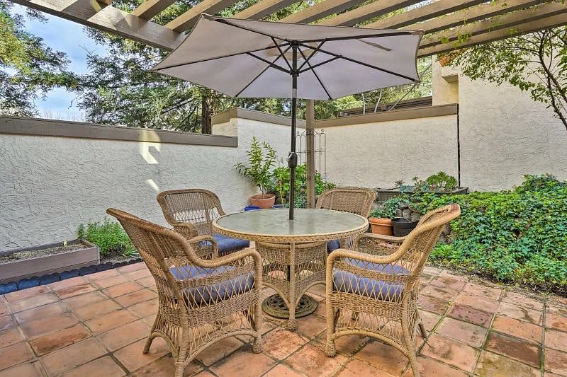 Back patio and garden