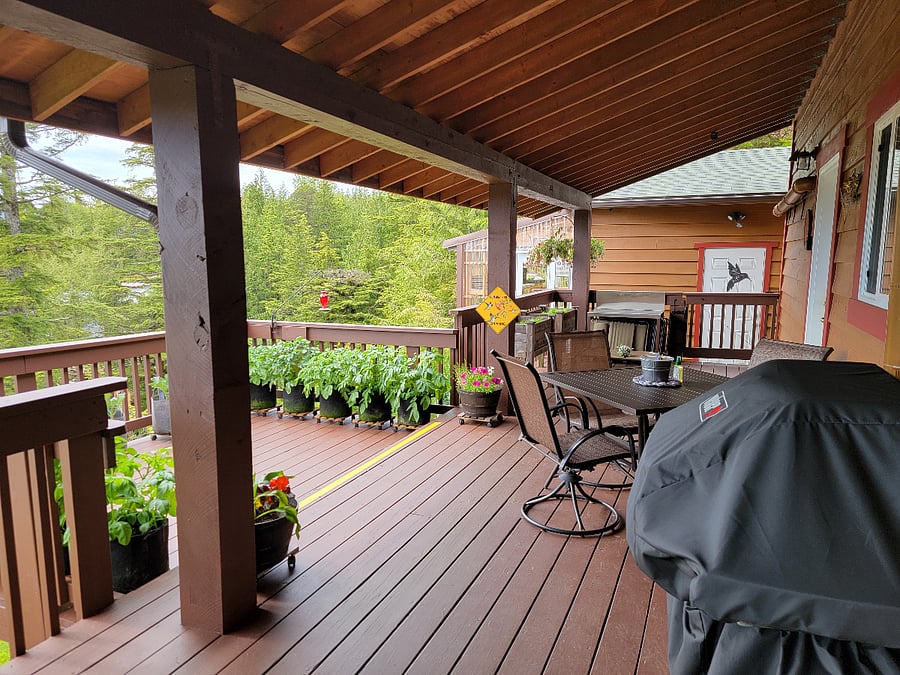 Relax on the deck with your morning coffee