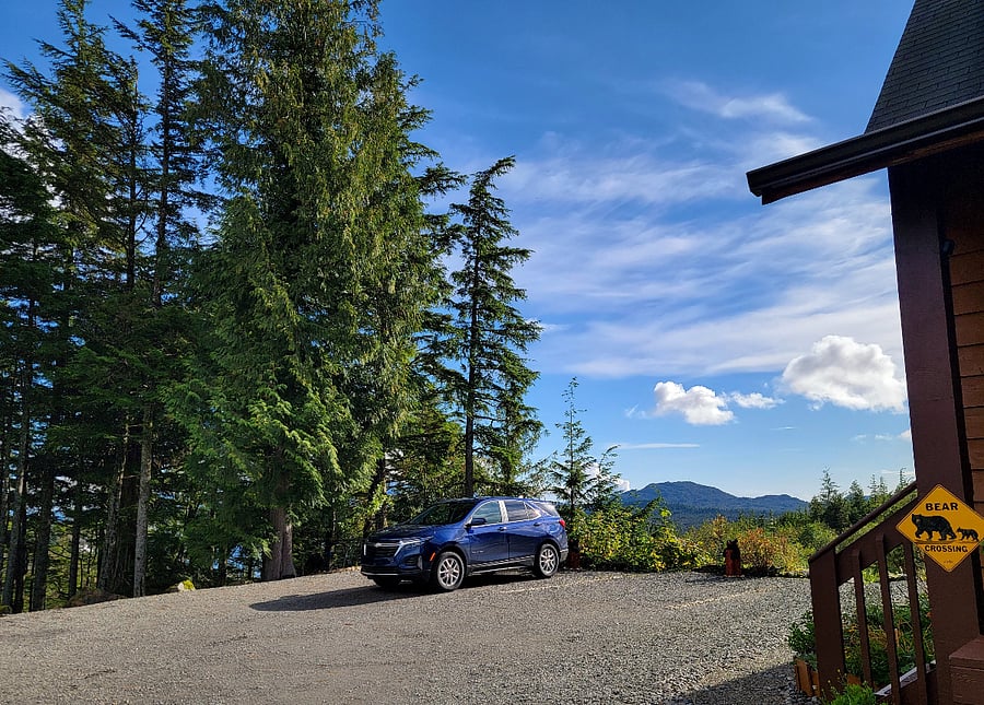 Parking area next to the house