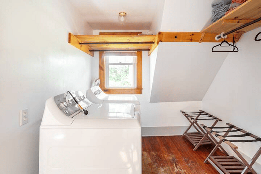 Full size Washer & Dryer on 2nd floor with ample hanging space