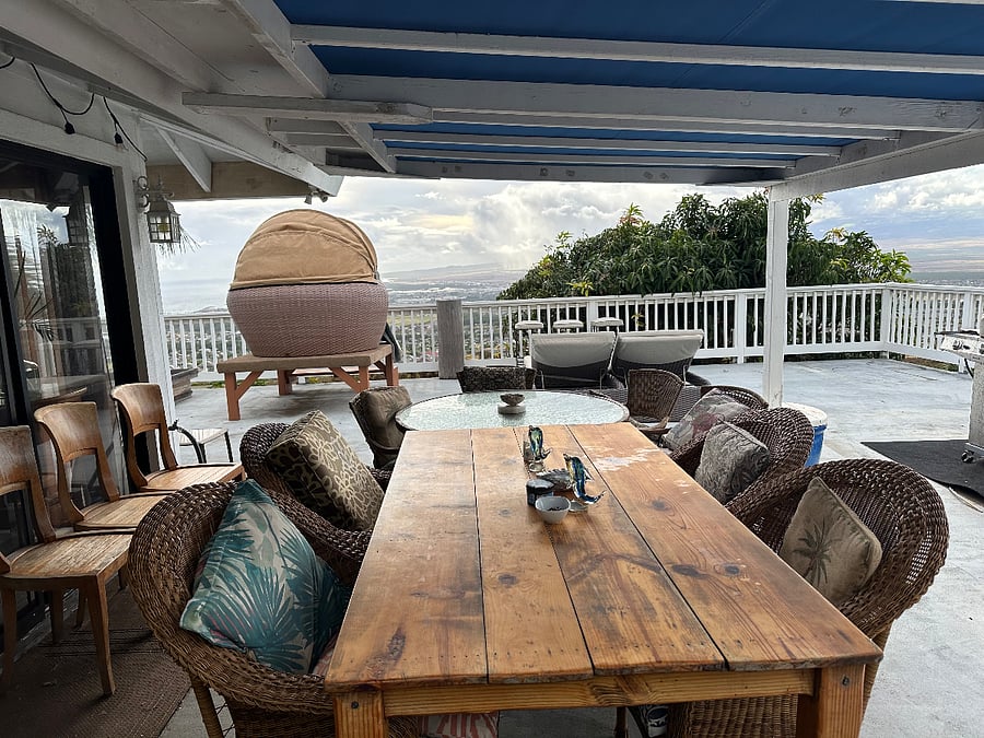 Dining table on deck with a spectacular view!