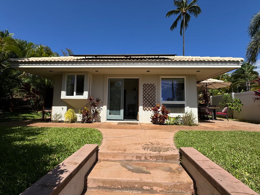 front of cottage