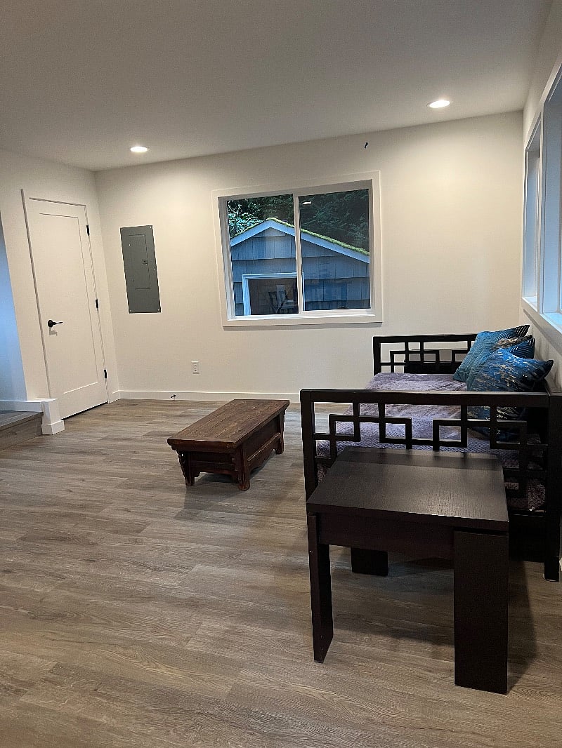 Living/seating area & smart TV