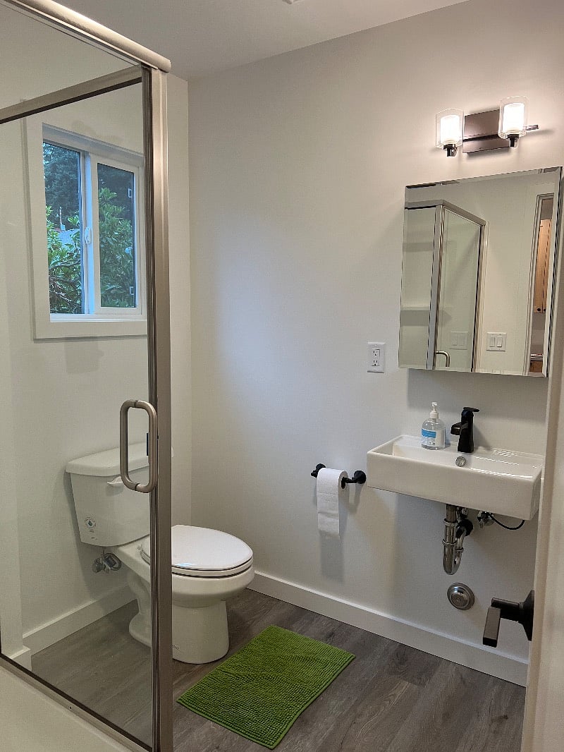 Second bathroom (no tub) downstairs