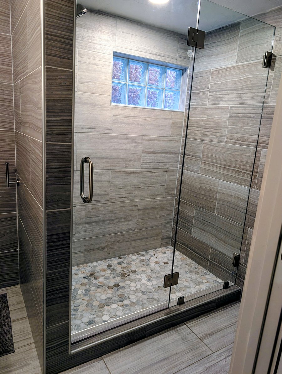 Completely renovated bathroom.