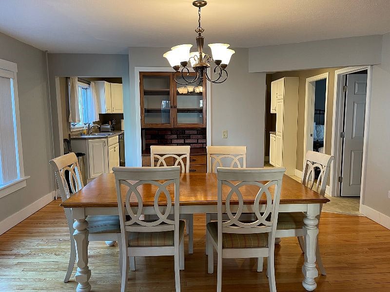 View from Living, two entrances to kitchen