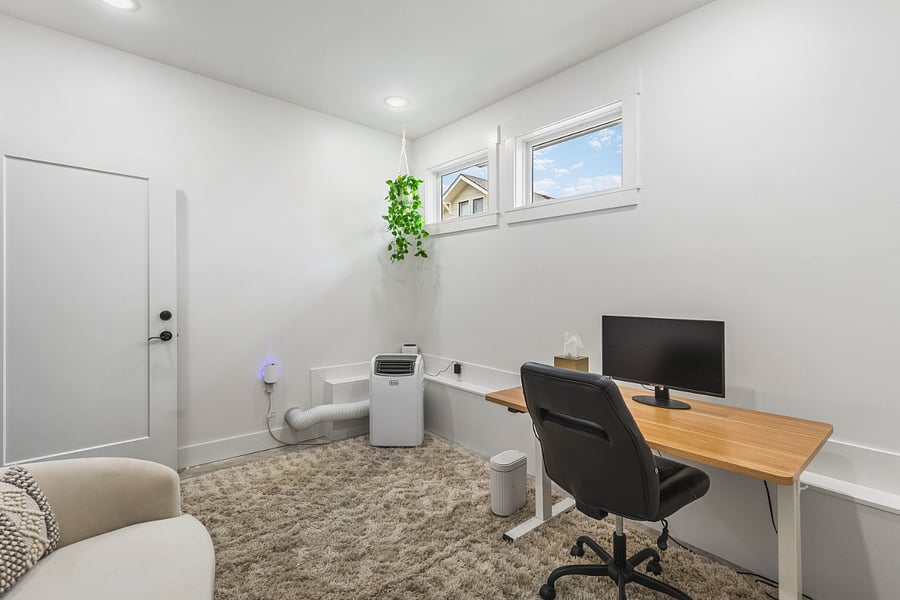 Office space downstairs off the garage