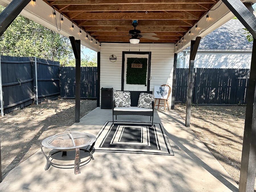 Carport and entertaining area