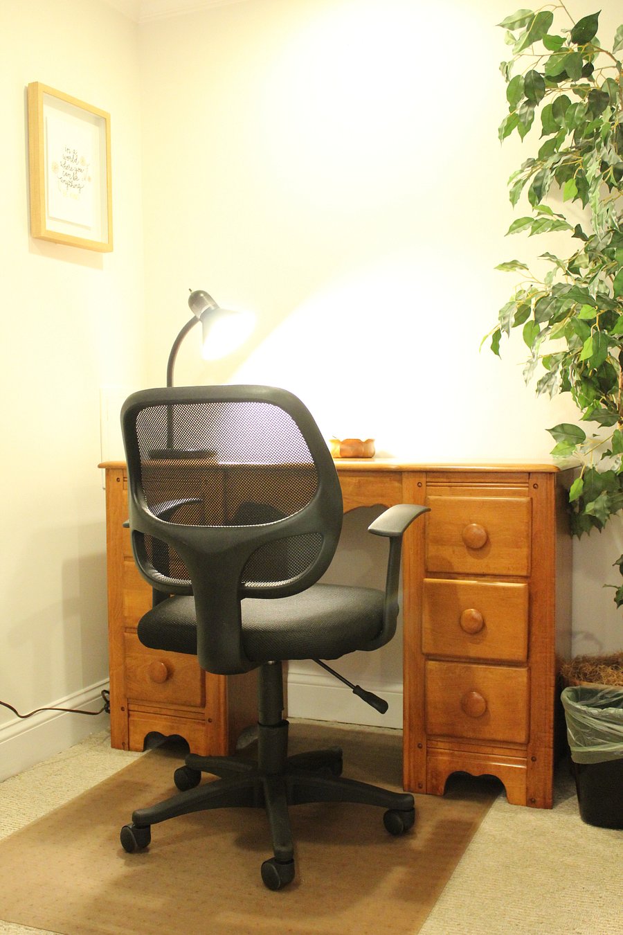 A comfortable dedicated work space.